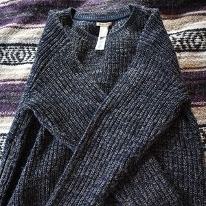 Blue and White Knit Forever 21 Sweater